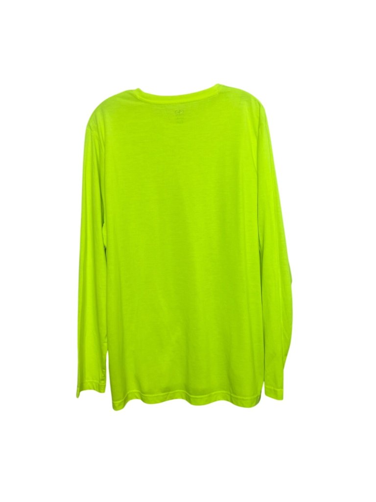 Athletic Works Long Sleeve Performance Shirt Xl 46-48 Neon Yellow Workwear — image 2 of 7